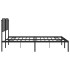 Estructura de cama con cabecero metal negro 193x203