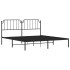 Estructura de cama con cabecero metal negro 180x200