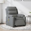 Sillón reclinable de masaje eléctrico tela gris oscuro