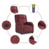 Sillón masaje reclinable eléctrico cuero sintético rojo