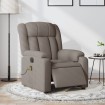 Sillón reclinable de masaje eléctrico tela gris taupe