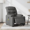 Sillón reclinable de masaje eléctrico tela gris oscuro