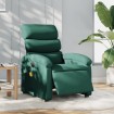 Sillón reclinable de masaje eléctrico tela verde oscuro