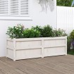 Jardinera madera maciza de pino blanco 150x50x50 cm