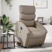 Sillón reclinable de masaje eléctrico cuero sintético capuchino