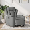 Sillón reclinable eléctrico de tela gris oscuro