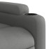 Sillón reclinable eléctrico de tela gris