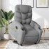 Sillón de masaje eléctrico reclinable elevable tela gris