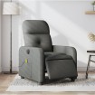 Sillón reclinable de masaje eléctrico tela gris oscuro