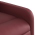 Sillón reclinable eléctrico de cuero sintético rojo