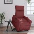 Sillón reclinable elevable cuero artificial rojo