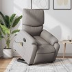 Sillón reclinable de masaje elevable tela gris taupé