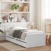 Estructura de cama con cajones blanco 75x190 cm