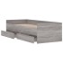 Estructura de cama con cajones gris Sonoma 90x190