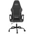 Silla gaming de masaje cuero sintético negro y