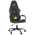 Silla gaming de masaje cuero sintético negro y