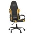 Silla gaming de masaje cuero sintético negro y