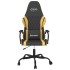 Silla gaming de masaje cuero sintético negro y