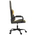 Silla gaming de masaje cuero sintético negro y