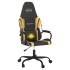 Silla gaming de masaje cuero sintético negro y