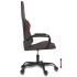 Silla gaming de masaje cuero sintético negro y rojo vino