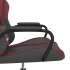 Silla gaming de masaje cuero sintético negro y rojo vino