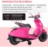 Moto eléctrica Vespa rosa