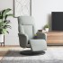 Sillón reclinable masaje con reposapiés terciopelo gris