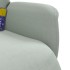 Sillón reclinable masaje con reposapiés terciopelo gris