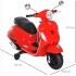 Moto eléctrica Vespa roja