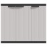 Armario de almacenaje exterior PP gris y negro 97x37x85