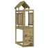 Casita infantil con pared escalada madera pino 53x110,5x214