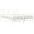 Estructura cama metal cabecero y pie de cama blanco 140x190