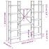 Estantería de madera ingeniería roble Sonoma 155,5x24x166,5