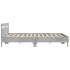 Cama con cabecero madera ingeniería gris hormigón 200x200