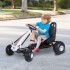 Coche a pedales Go-Kart para niños blanco