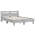 Cama con cabecero madera de ingeniería gris hormigón 120x200