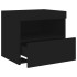 Mesitas de noche con luces LED 2 unidades negro 50x40x45