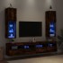 Muebles de TV con luces LED 2 uds roble ahumado 30,5x30x102