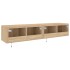 Muebles de TV de pared luces LED 2 uds roble Sonoma 80x35x31