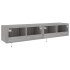 Muebles TV de pared con luces LED 2 uds gris Sonoma 80x35x31