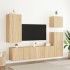 Muebles de TV de pared 5 pzas madera de ingeniería roble