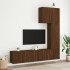 Muebles de TV de pared 5 pzas madera de ingeniería marrón