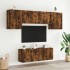 Muebles de TV de pared 6 pzas madera ingeniería roble