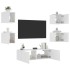 Muebles de TV de pared con luces LED 5 piezas