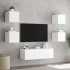 Muebles de TV de pared con luces LED 5 piezas