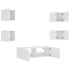 Muebles de TV de pared con luces LED 5 piezas