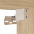 Muebles de TV de pared con luces LED 3 piezas roble