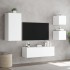 Muebles de TV de pared con luces LED 4 piezas