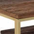 Mesa consola de acero inoxidable dorado y madera